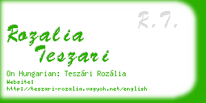 rozalia teszari business card